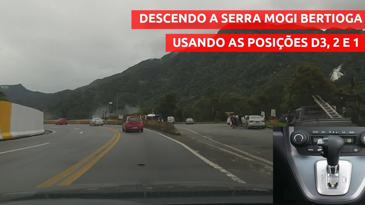 USANDO AS POSIÇÕES D3, 2 e 1 DO CÂMBIO AUTOMÁTICO DA CRV. DESCENDO A SERRA MOGI BERTIOGA