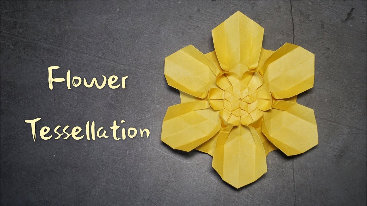 Origami Tutorial: Flower tessellation (David Martinez)｜Hello Malinda