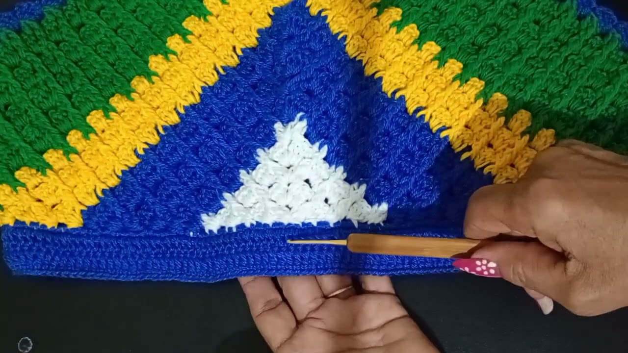 Como ficou a minha blusa com as cores do Brasil 