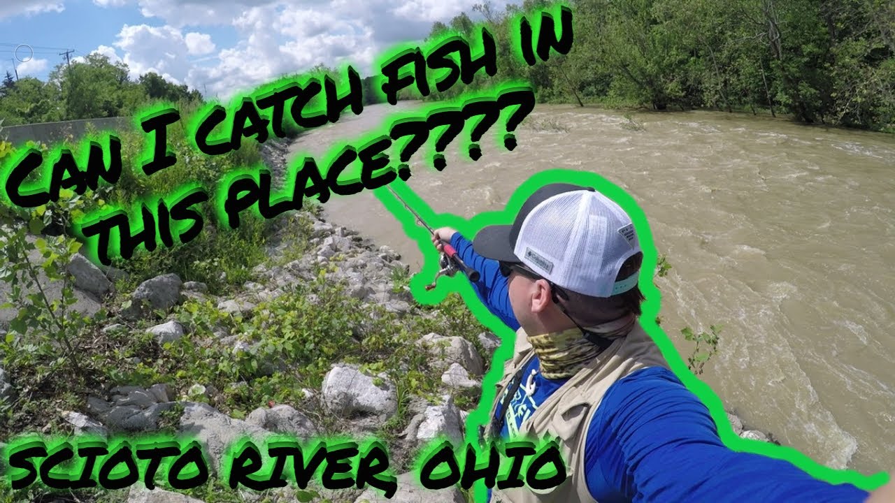 Saugeye and Smallmouth Bass Fishing on the Scioto River in Columbus Ohio!