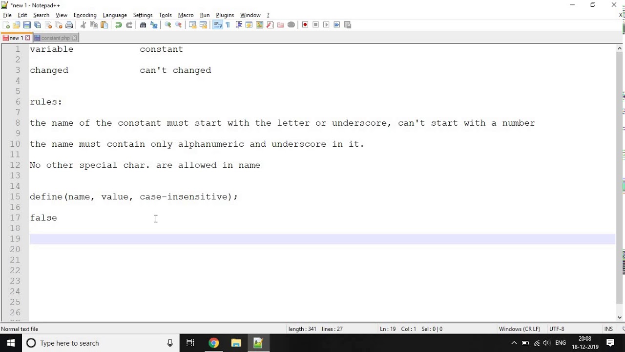 Constants in PHP