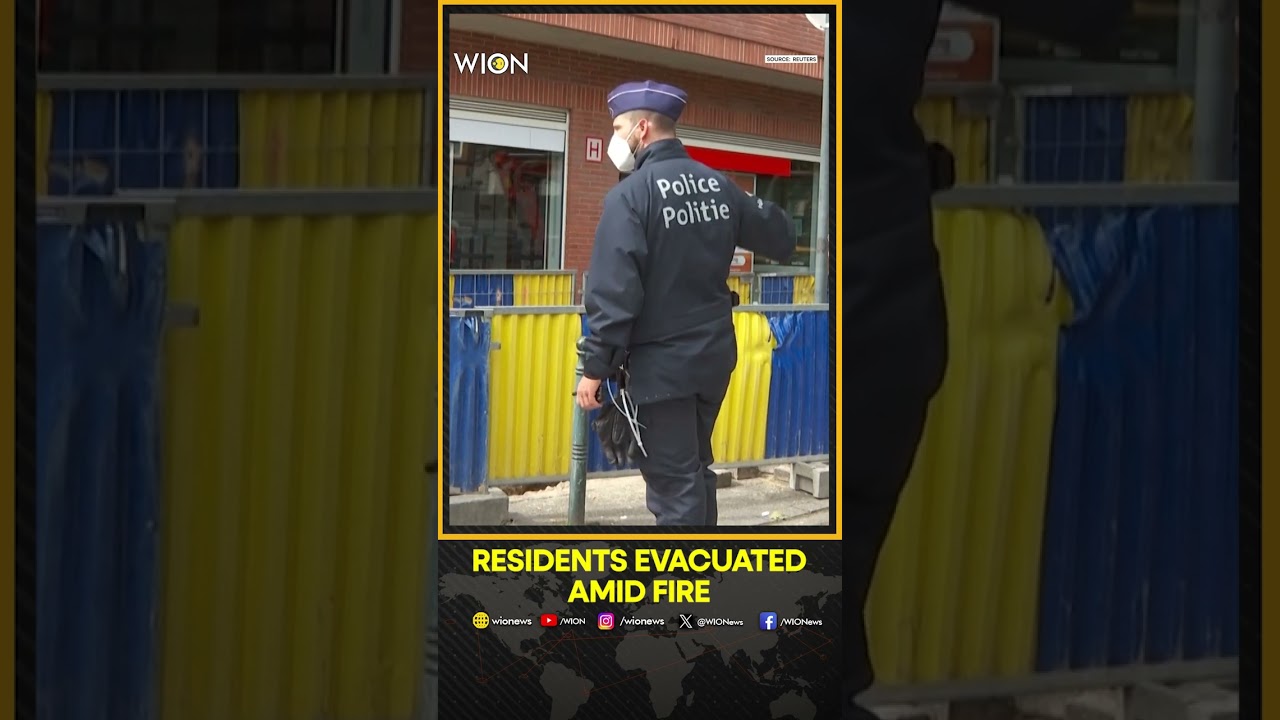 Warehouse Roof Engulfed in Flames in Brussels Suburbs | WION SHORTS