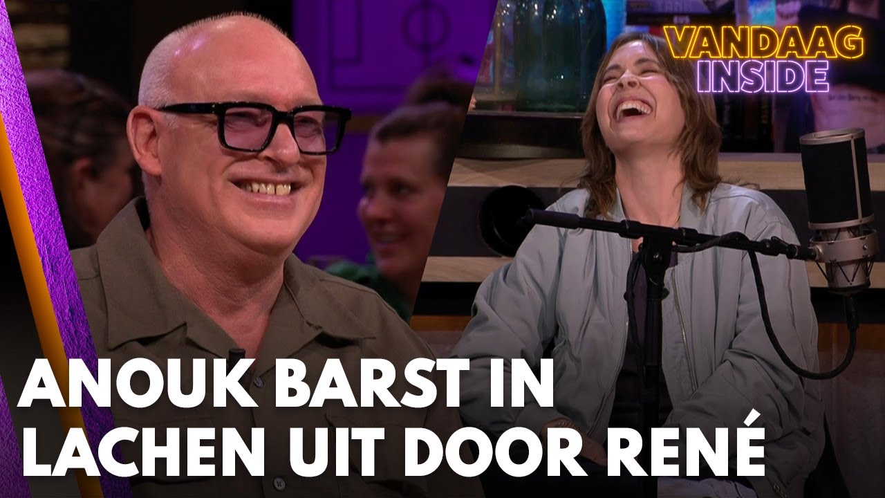 Anouk barst in lachen uit na opmerking van René: 'What the hell!'
