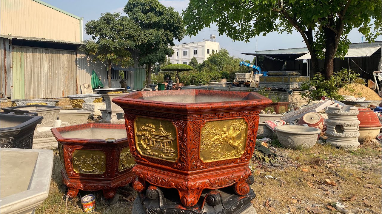 Chậu lục giác nguyên khối 1m đẹp ở Bình Dương, Hồ Chí Minh 0967114991 #chaulucgiac #chaucaycanh 