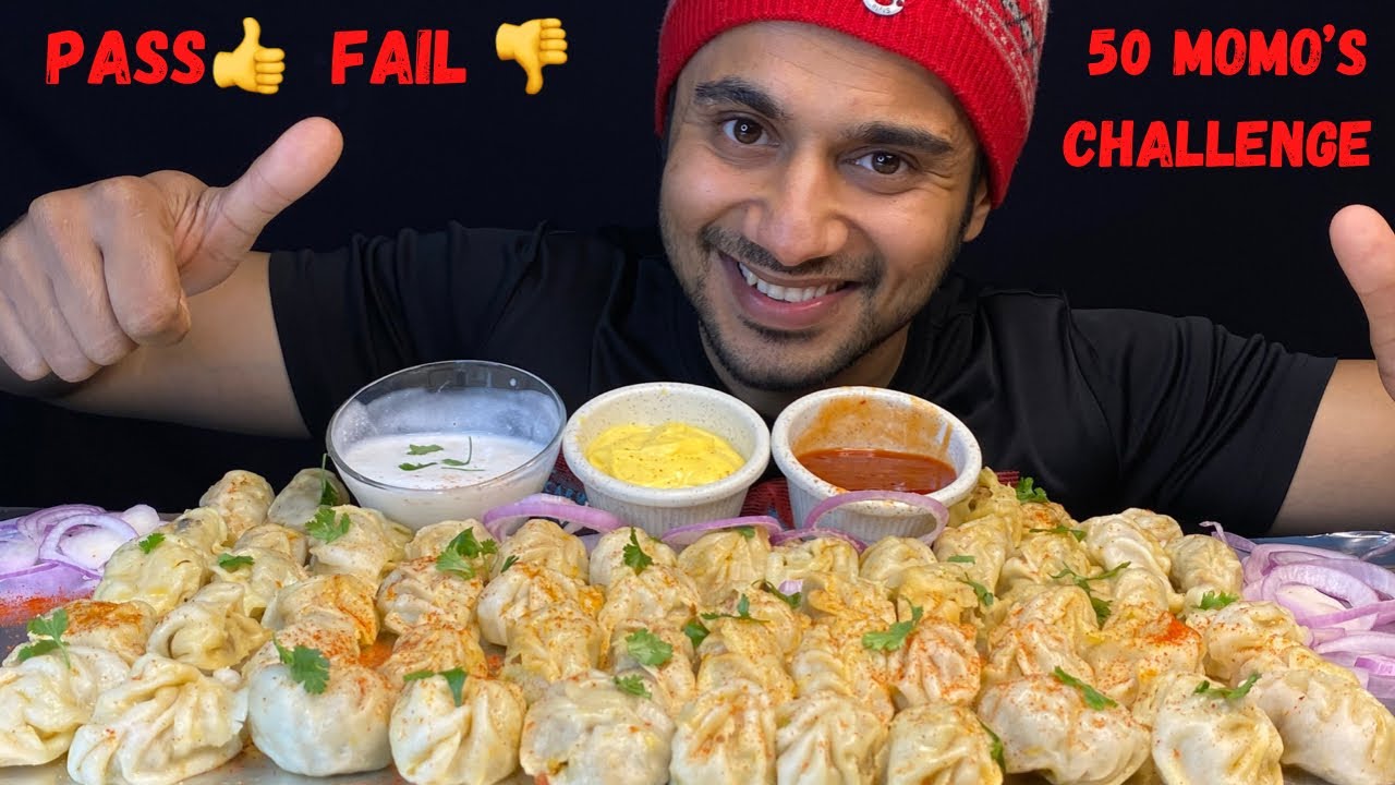 50 Momos 🥟Eating Challenge | 50 Dumplings🥟 Eating Challenge | Food Eating Challenge🔥 | Big Bites