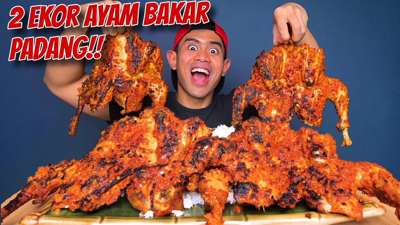 MUKBANG 2 EKOR AYAM BAKAR PADANG ALA TANBOY KUN!!