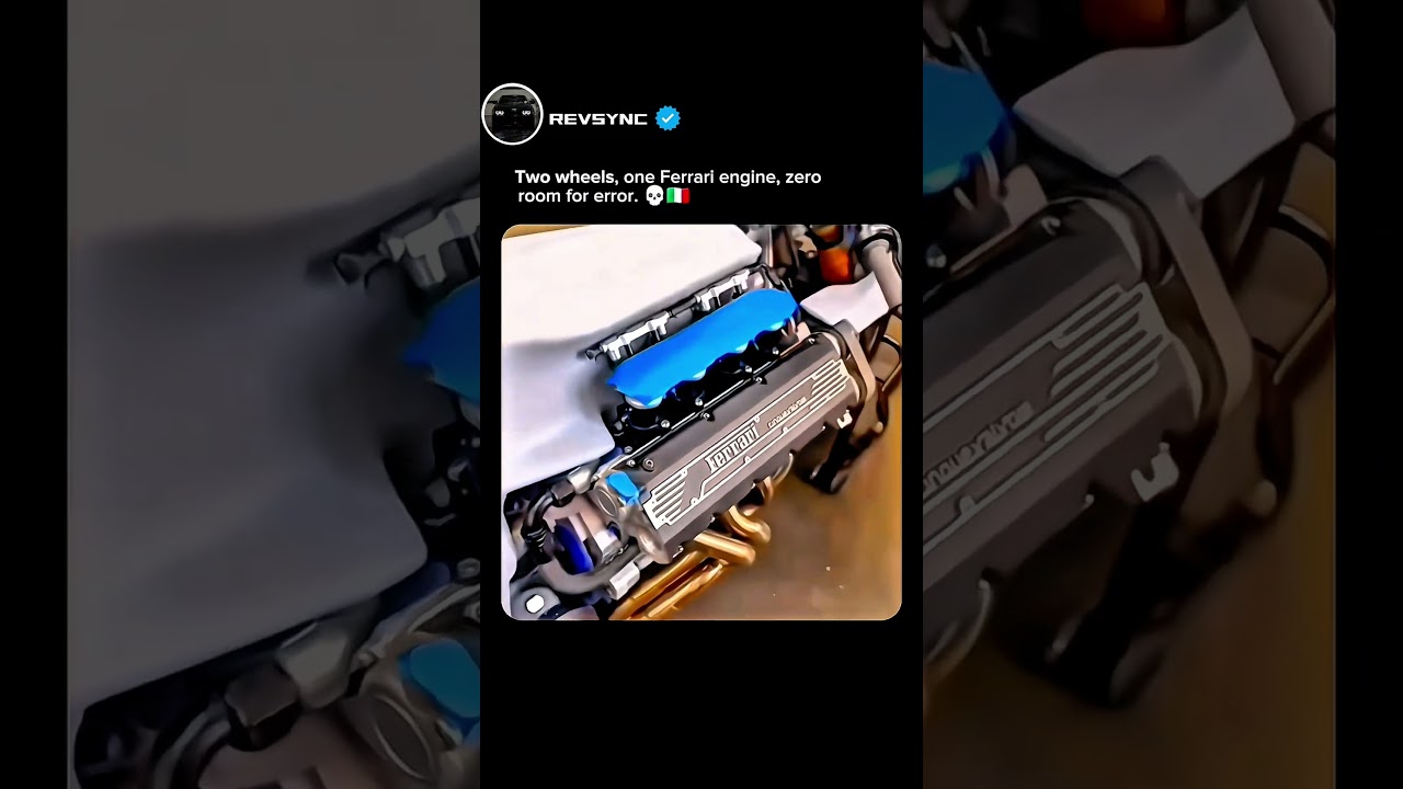 A Motorcycle With a Ferrari Engine… This Is Insane 🏎️🔥 