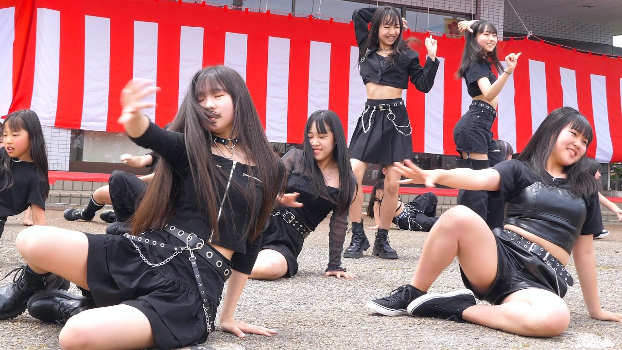 【チアダンス】【キッズダンス】富山グラウジーズ G.O.W ダンススクール 金泉寺エキスパートクラス(3チーム目) 八丁道おもしろ市 横動画 2024年5月19日