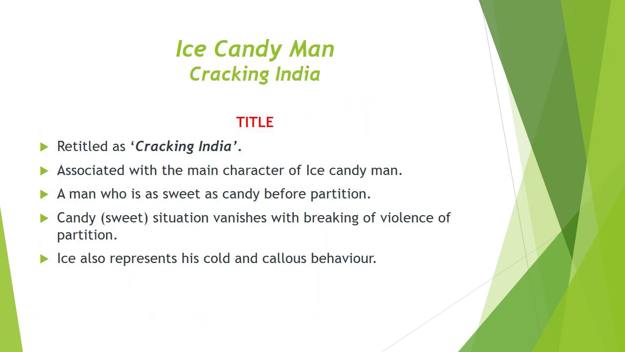 Ice Candy Man By SIDHWA