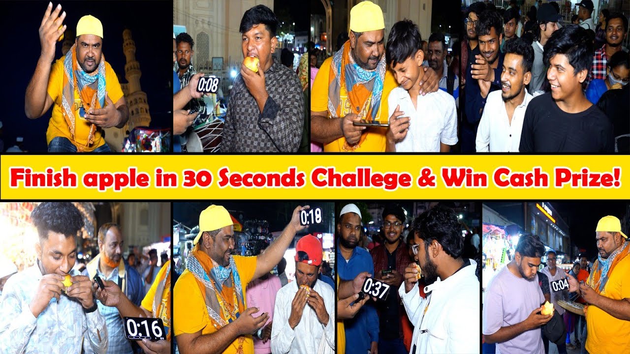 Finish Apple in 30 Seconds Challenge & win Cash Prize. 
