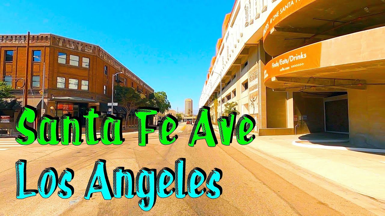 Santa Fe Ave, Long Beach to Downtown LA! Los Angeles Street Drive Tours. HD