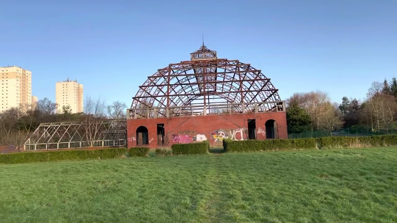 Abandoned since 1983- Springburn park, Glasgow - unique view of the Winter garden