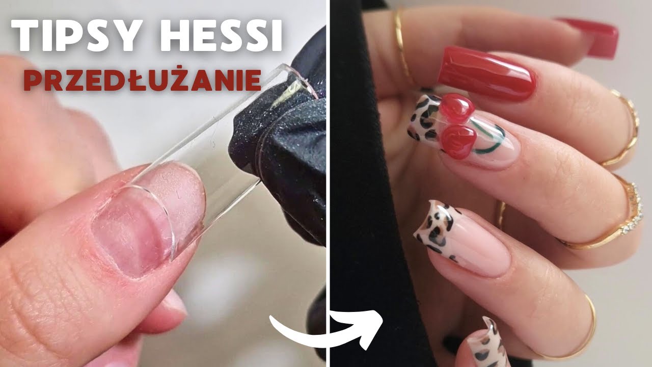 PRZEDŁUŻANIE NA TIPSACH + zdobienie żelem 3D