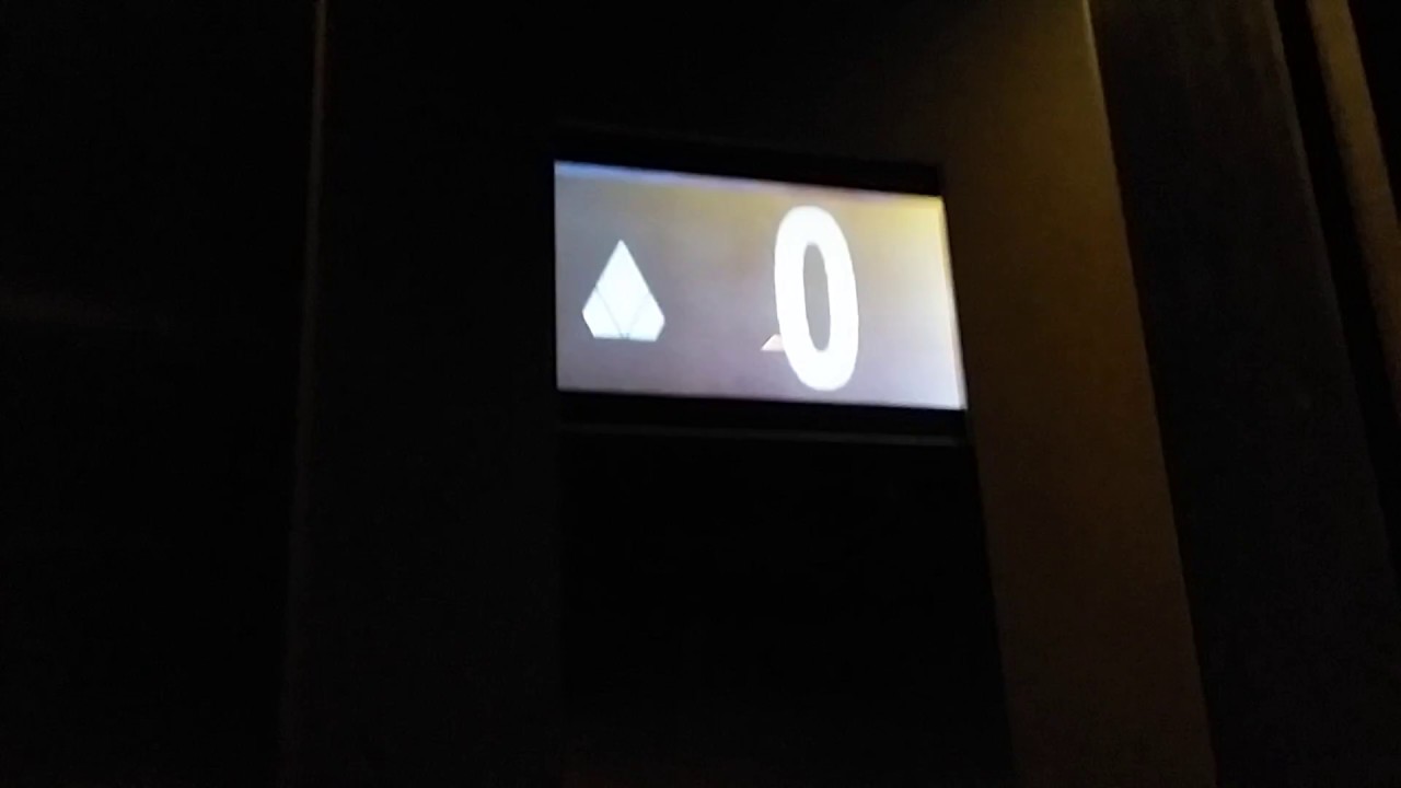 Nice Kone monospace square KSS 670 traction elevator @ Abercrombie & fitch, Paris, France