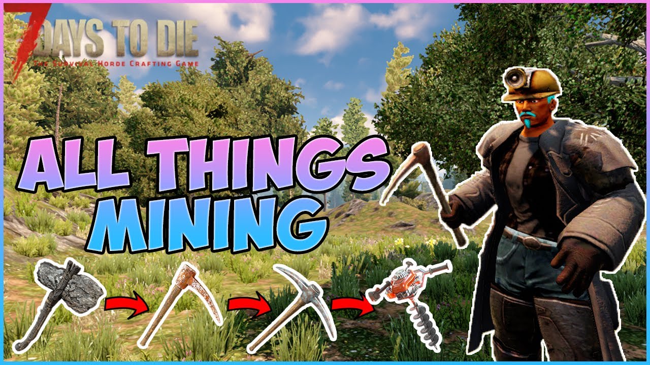 MINING TUTORIAL/GUIDE - 7 Days To Die Alpha 19 - How to Mine in 7 Days To Die