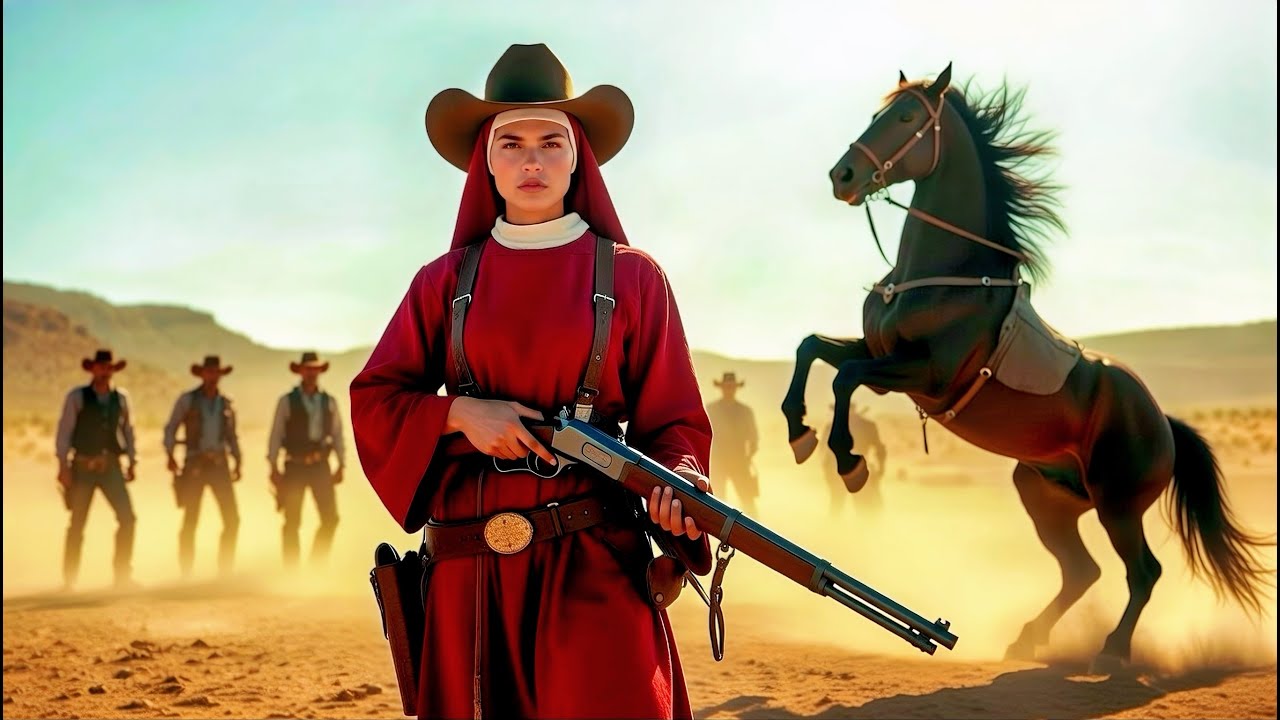 Bandits Mocked the Horse & Lone Gun Nun — Unaware Her Horse Was Battle-Trained