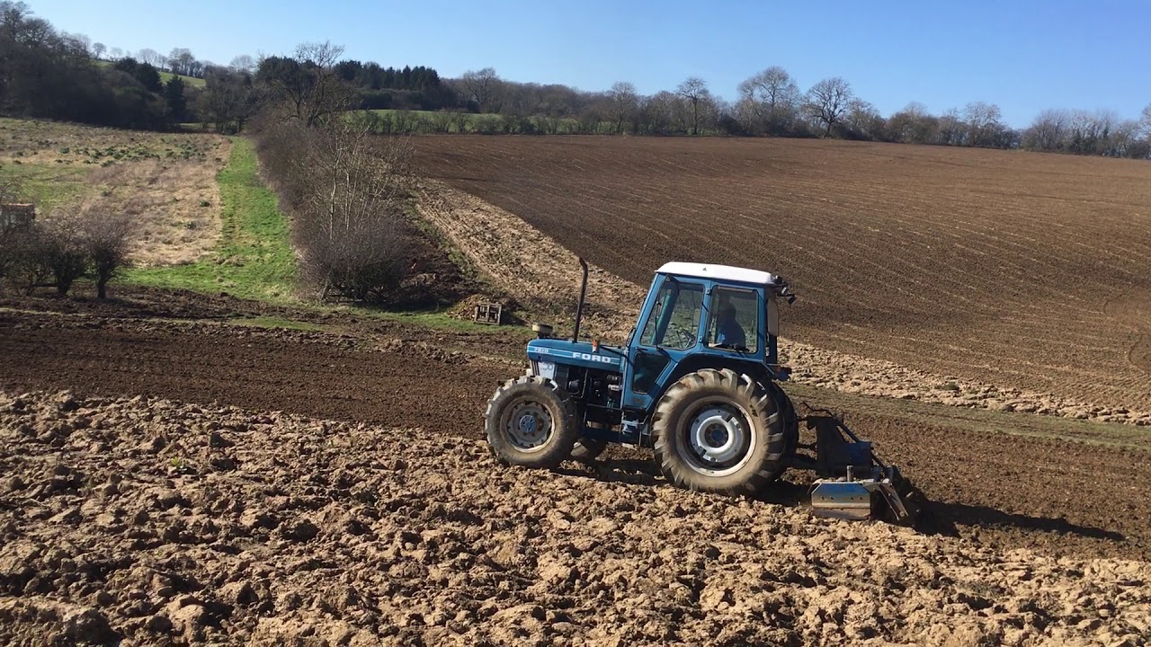 Ford 7610 straight pipe power harrowing