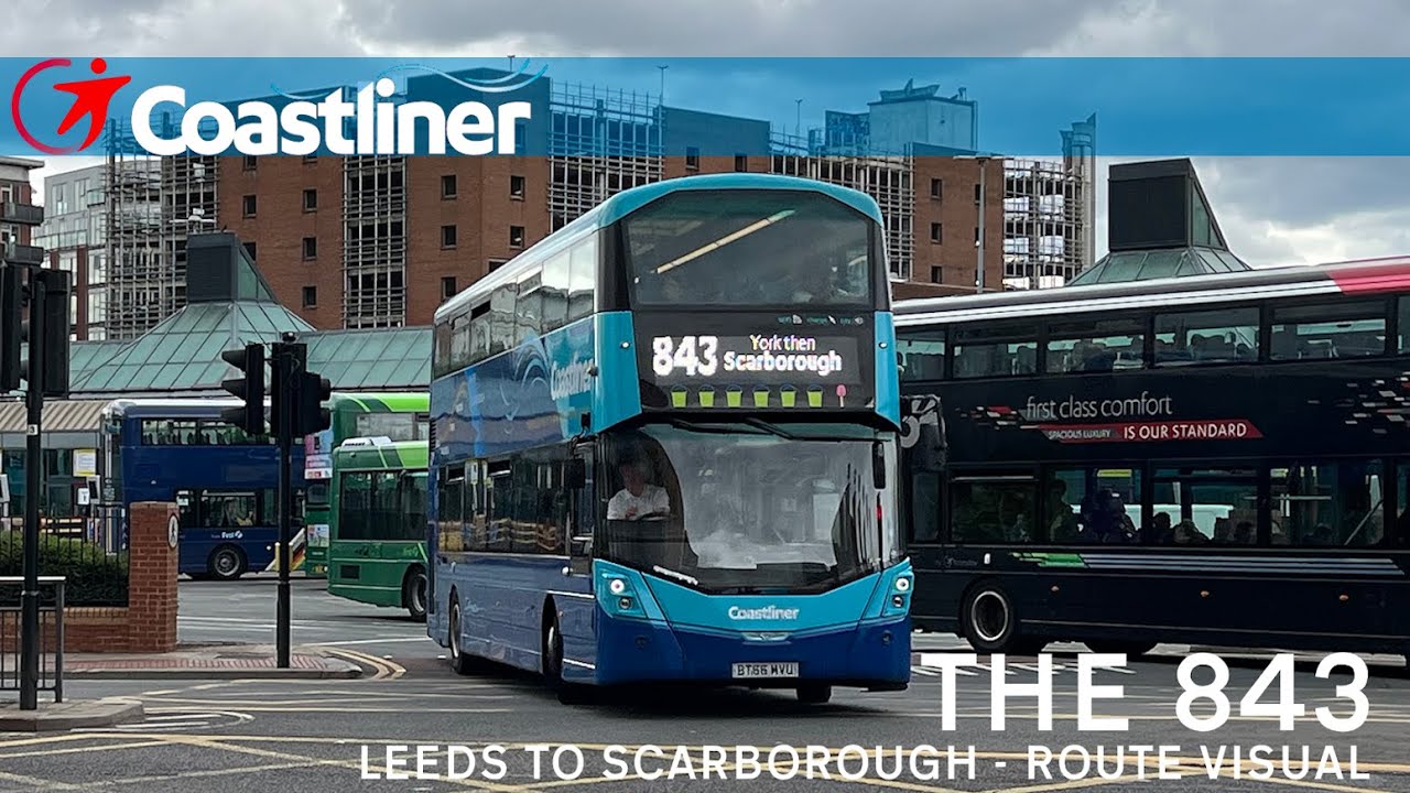 ROUTE VISUAL | Transdev Coastliner 843: Leeds - Scarborough