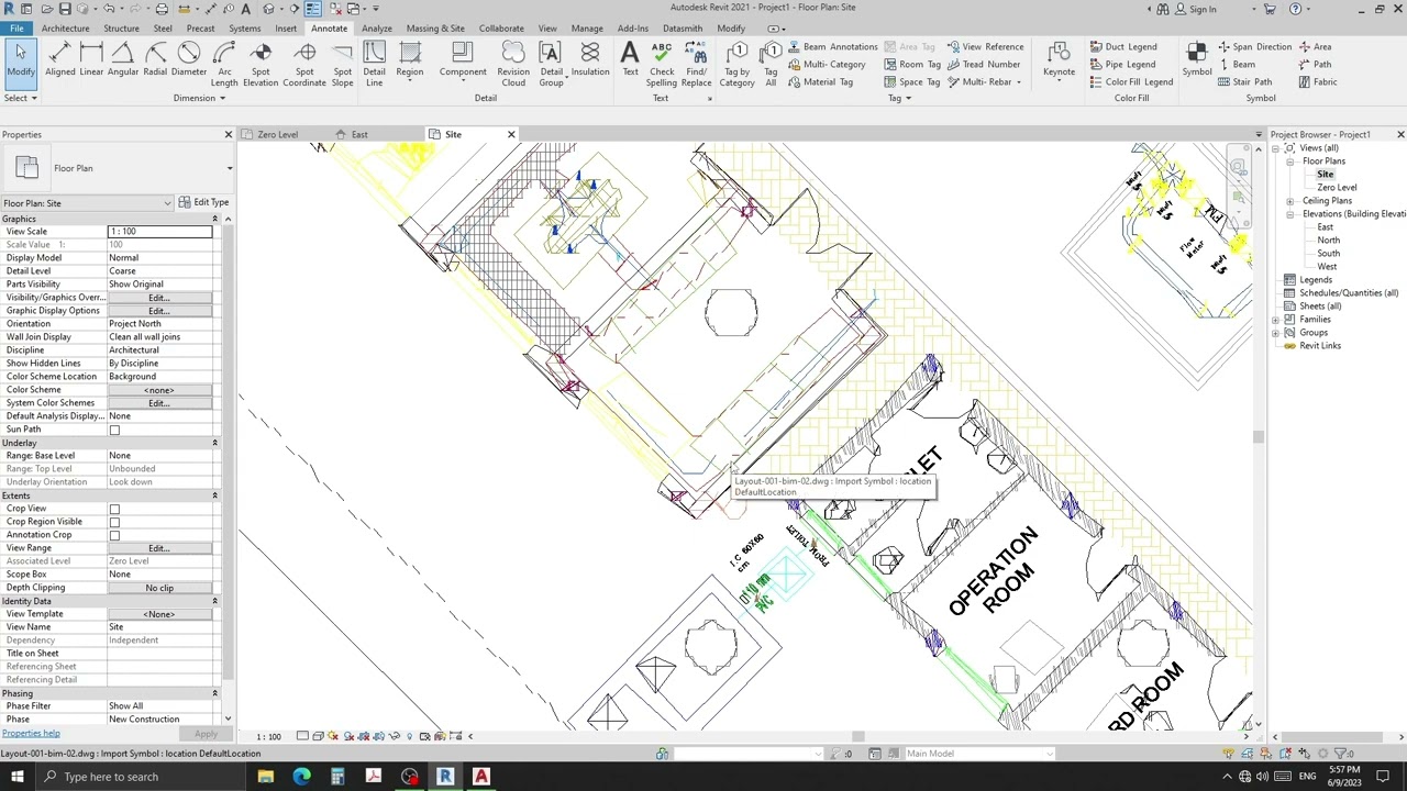 كورس ريفيت الدرس الأول (coordinates/project base point/survey point/sea level/true north)