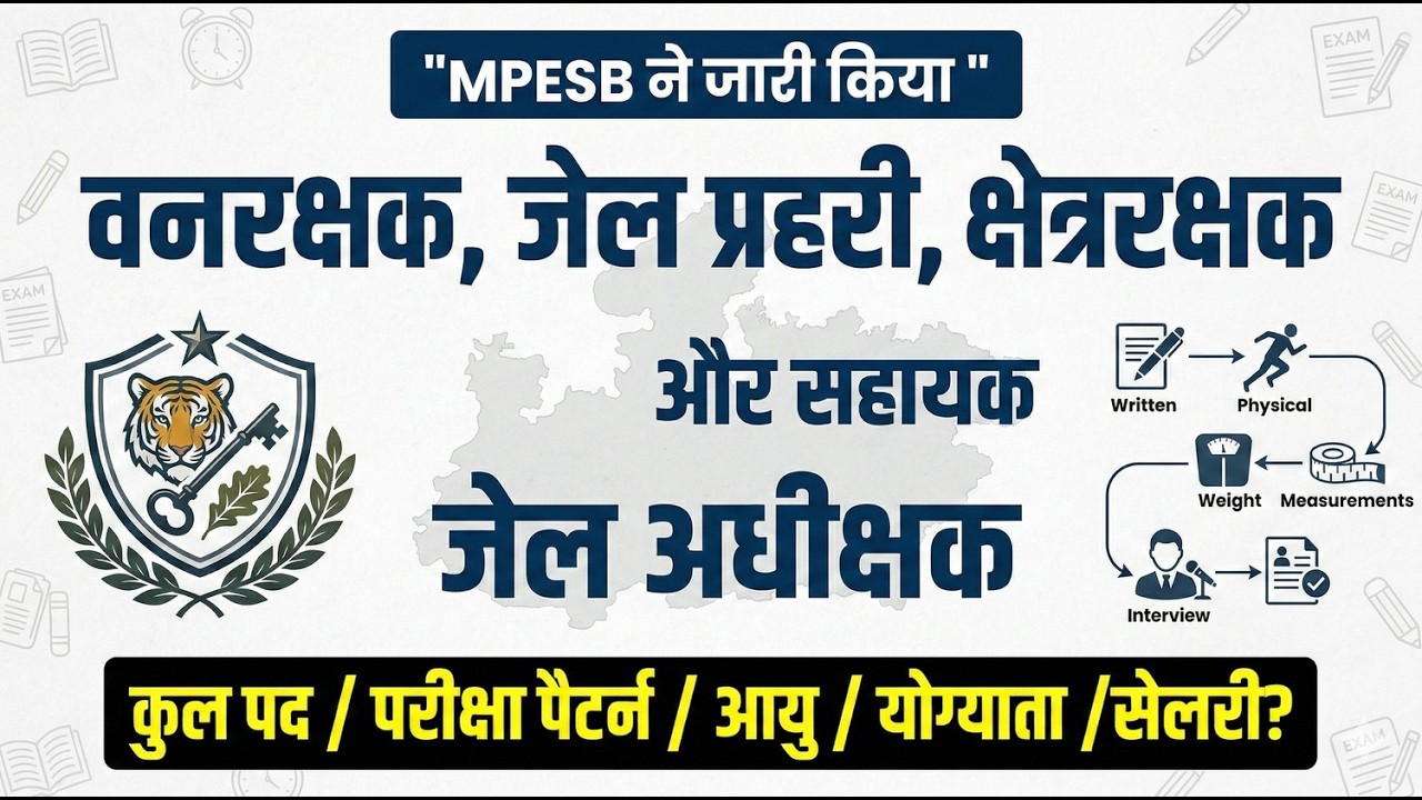 MP Forest Guard 2026 Notification OUT 🚨 | Jail Prahari & Jail Adhikshak Vacancy | MPESB Bharti 2026