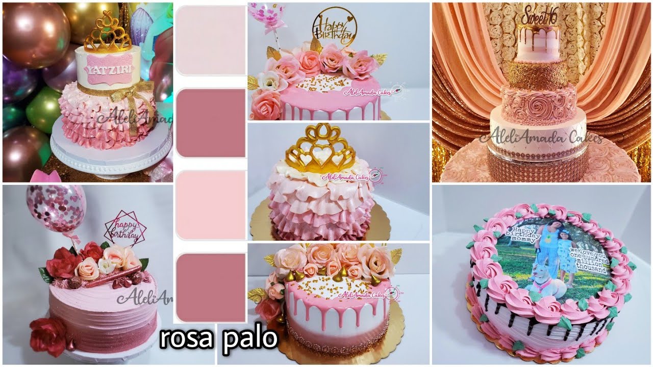 como hacer color rosa palo - rose gold o rosa viejo en chantilly | decoracion de pasteles Aleliamada
