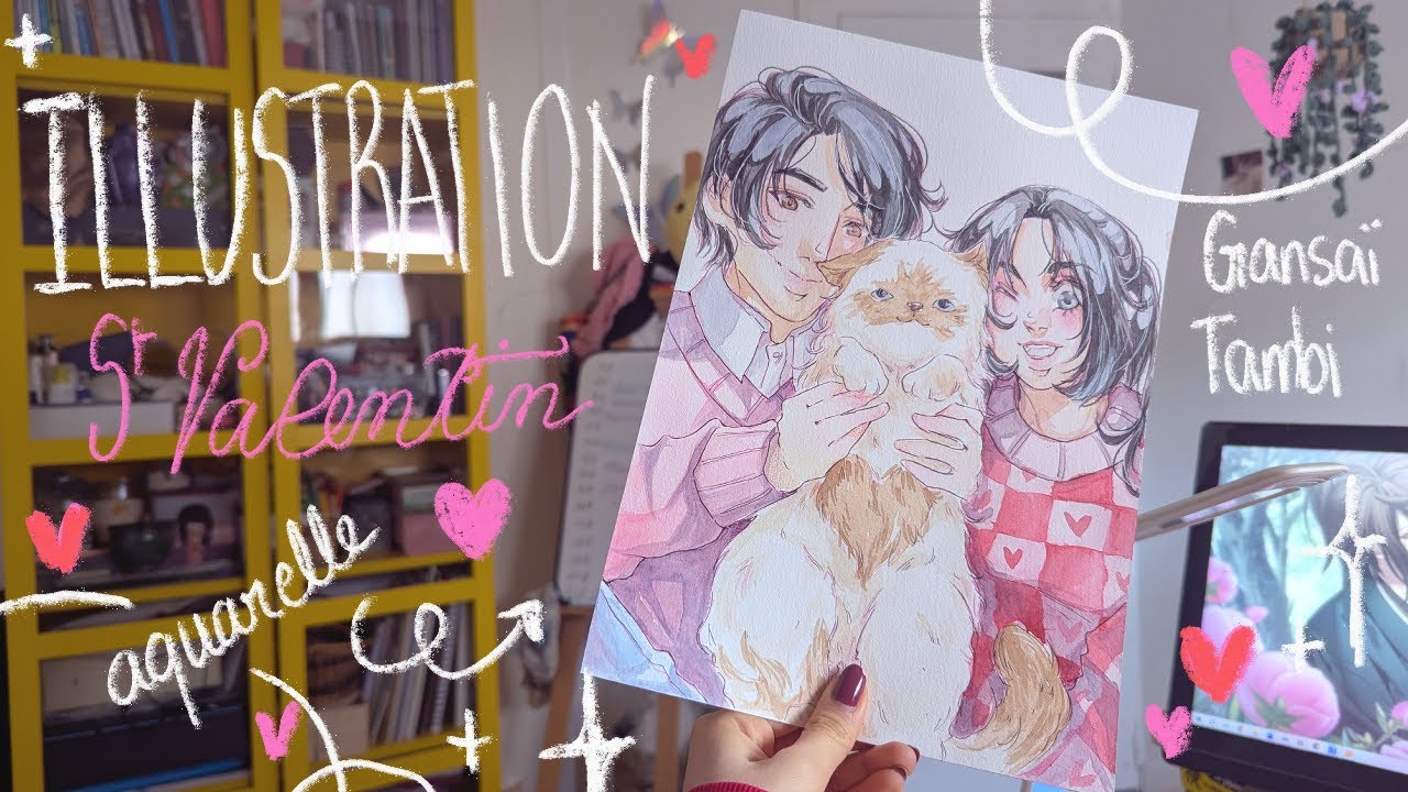 Illustration St Valentin 💕✨ + Test de GANSAI TAMBI