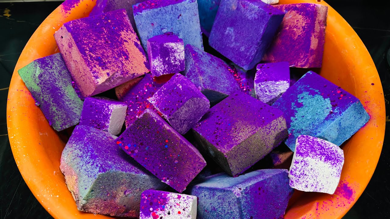 Variety Texture Chalk ASMR Crush | Topped  purple Pigments 
