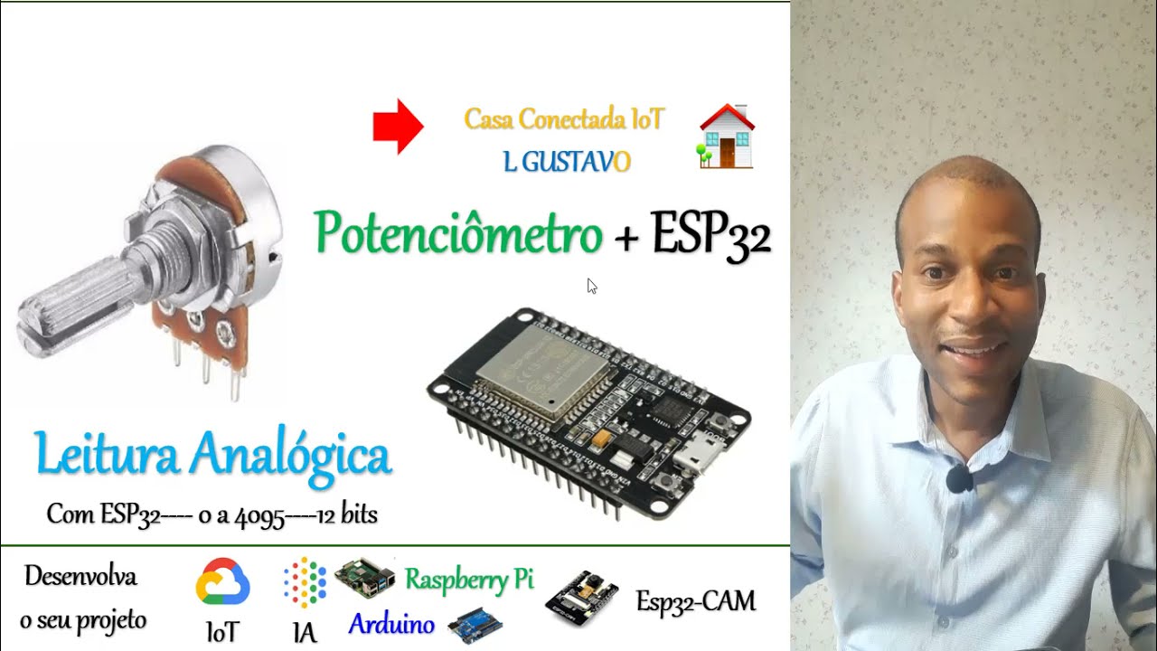 Projeto 31 - Leitura com entrada Analógica com ESP32 e Potenciômetro - Projetos de IoT, IA  Robótica