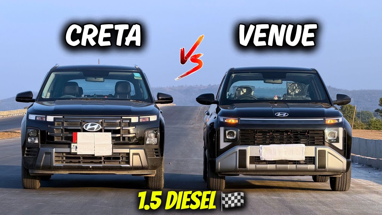 Hyundai Creta Diesel vs New Venue Diesel🔥DRAG RACE 🏁
