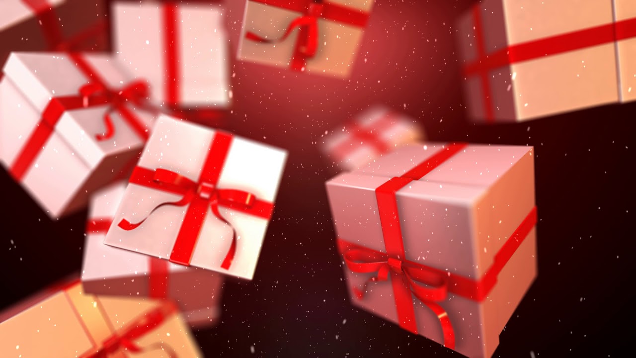 Christmas gift falling effect LED background video | Free Background Footage
