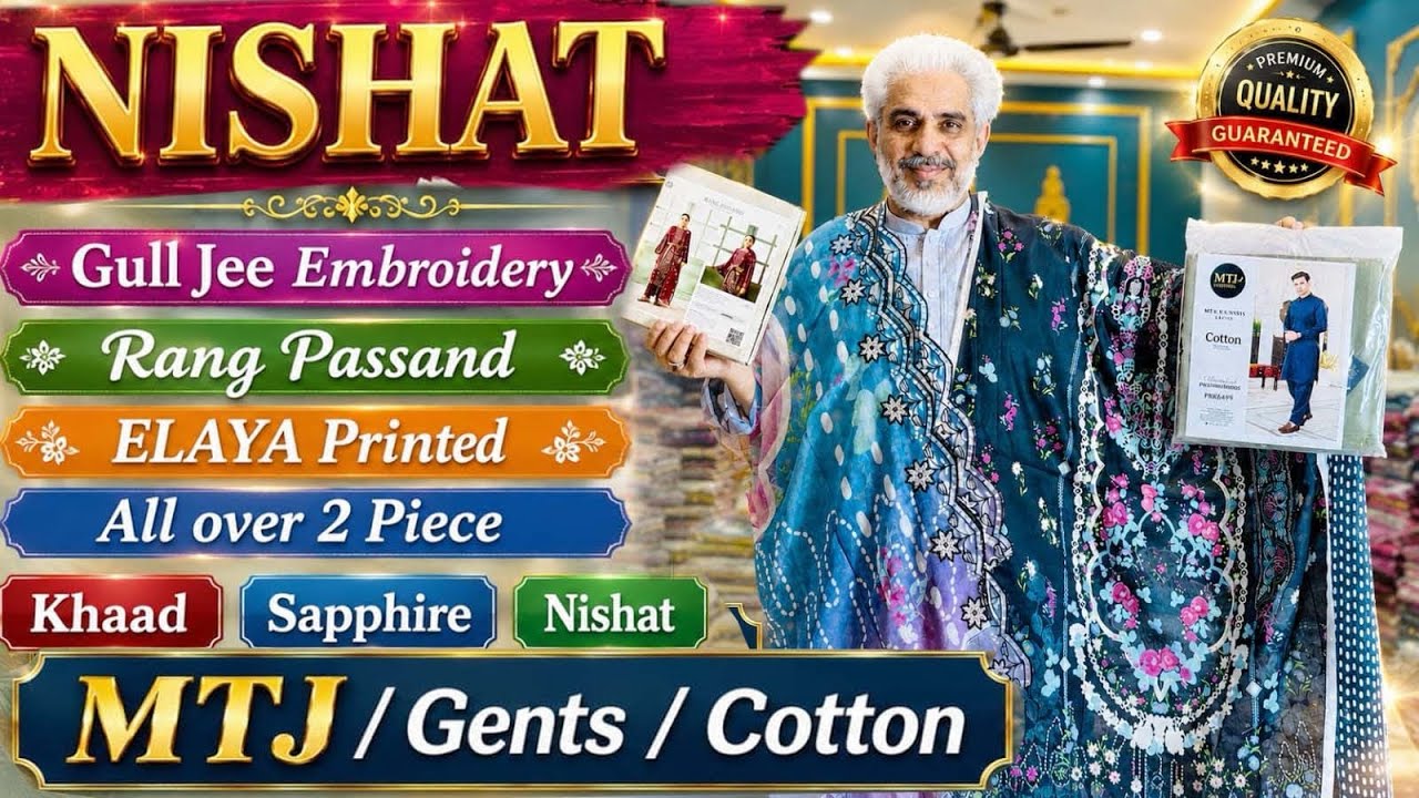 Special Sale🔥Nishat outlet stoke | Embroidered gulljee Rangpasand |Sapphire |Alkaram | Mtj cotton🎉