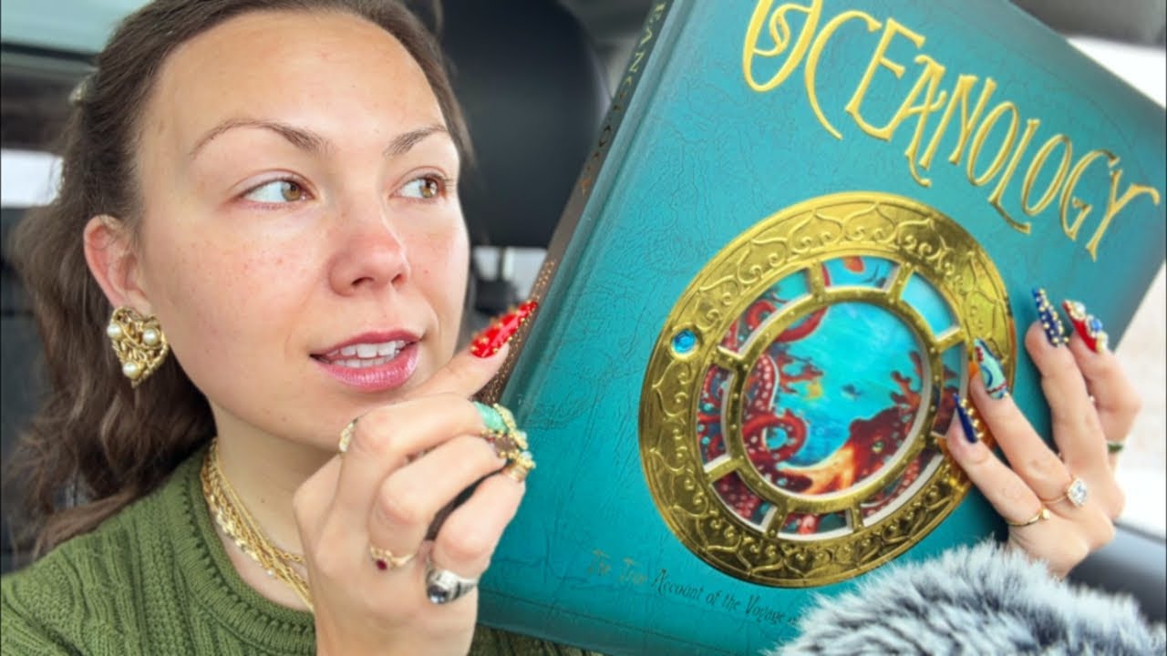 asmr/ nostalgic book mini haul 🐉 📕 (tingly tapping with XL nails + jewelry✨)