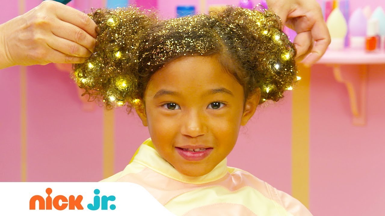 How to Create a Hair Buns w/ Sparkles Tutorial ✨| Sunny Day&rsquo;s Style Files | Nick Jr.
