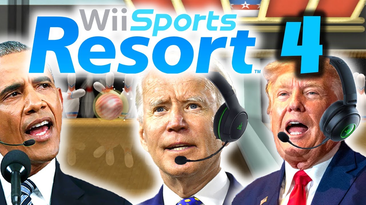 Президенты США играют в Wii Sports Resort Bowling 4