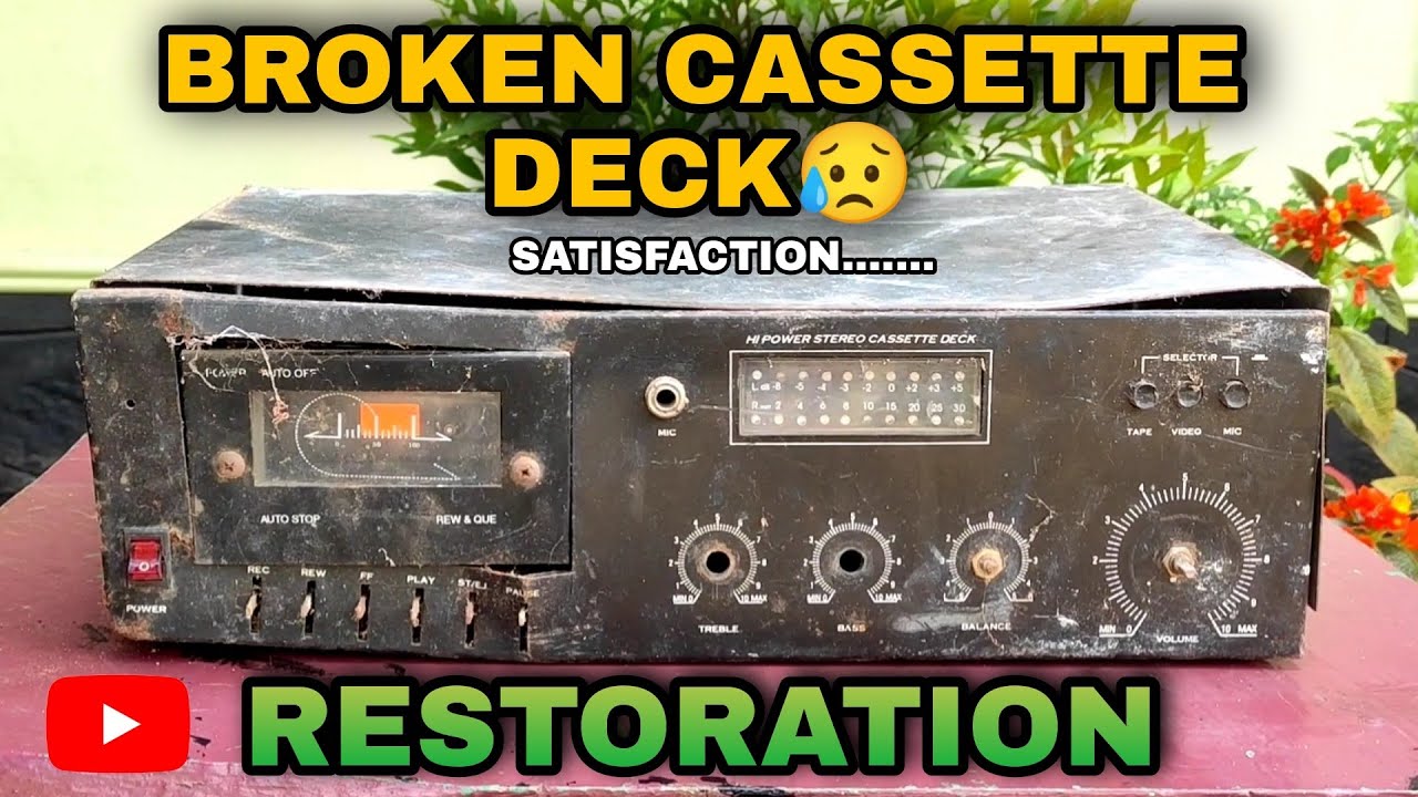 Old Cassette Deck Amplifier Restoration | Vintage cassette player restoration |#deck #cassette #tech