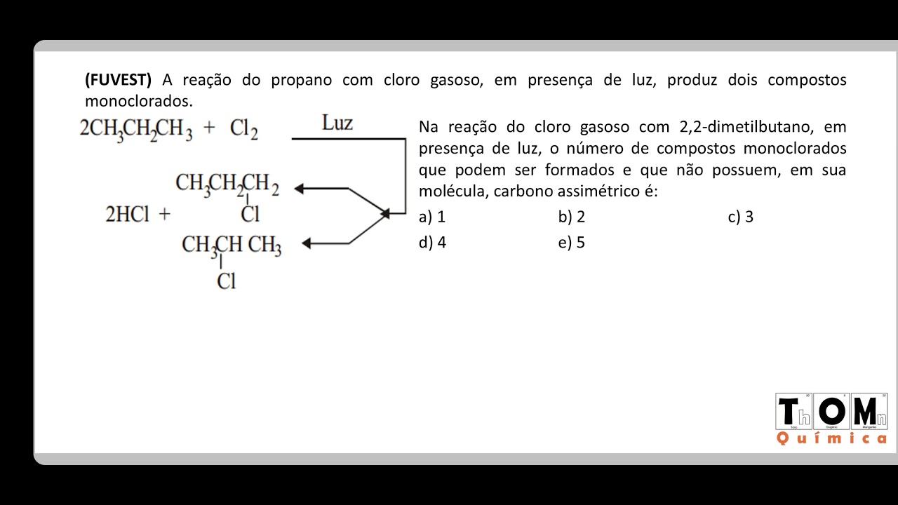 Reações de substituição radicalar