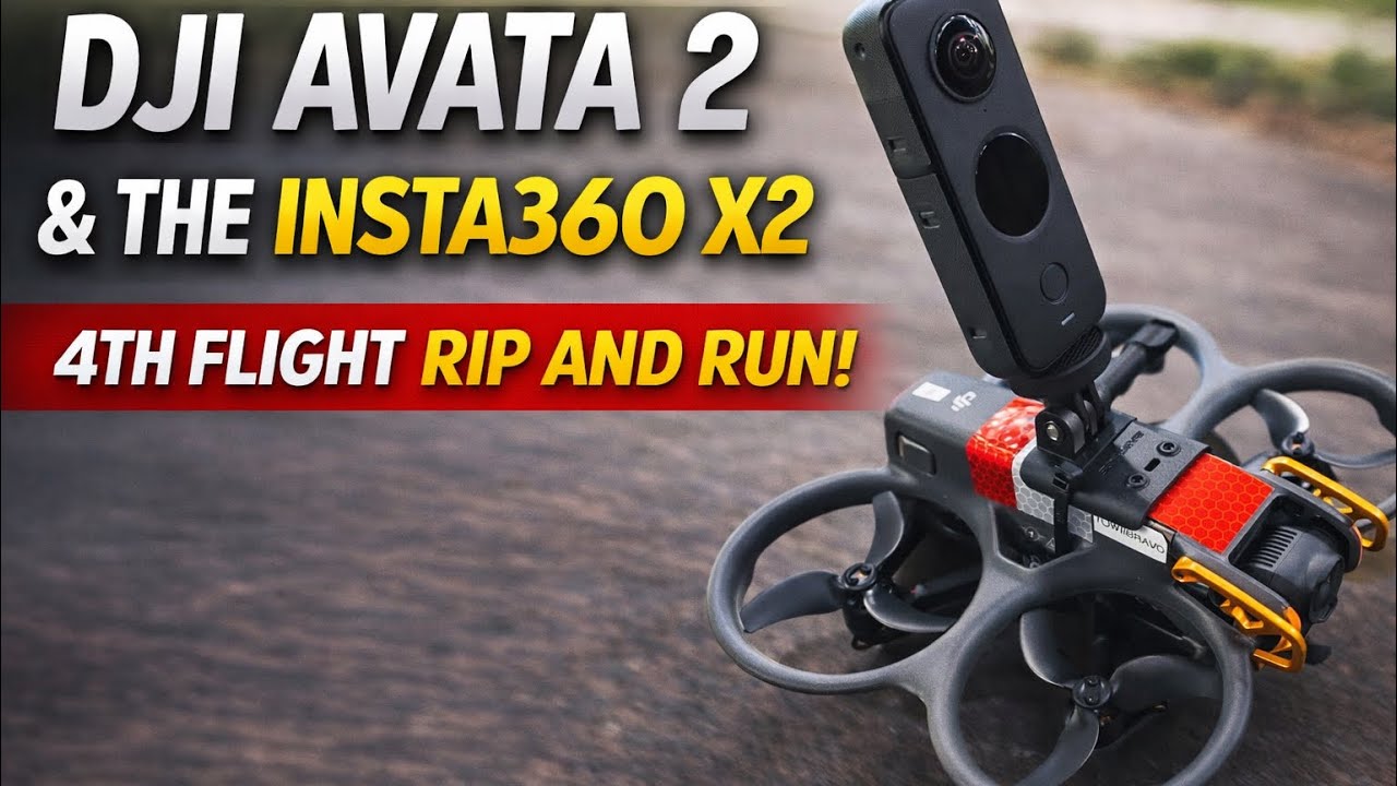 DJI AVATA 2 & THE INSTA360 X2 4th Flight Rip and run!