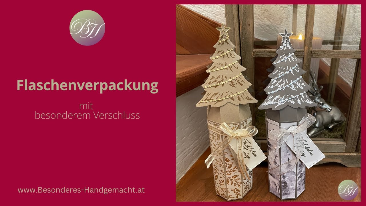 Flaschenverpackung mit besonderem Verschluss / achteckig / DIY / Produkte von Stampin' Up!