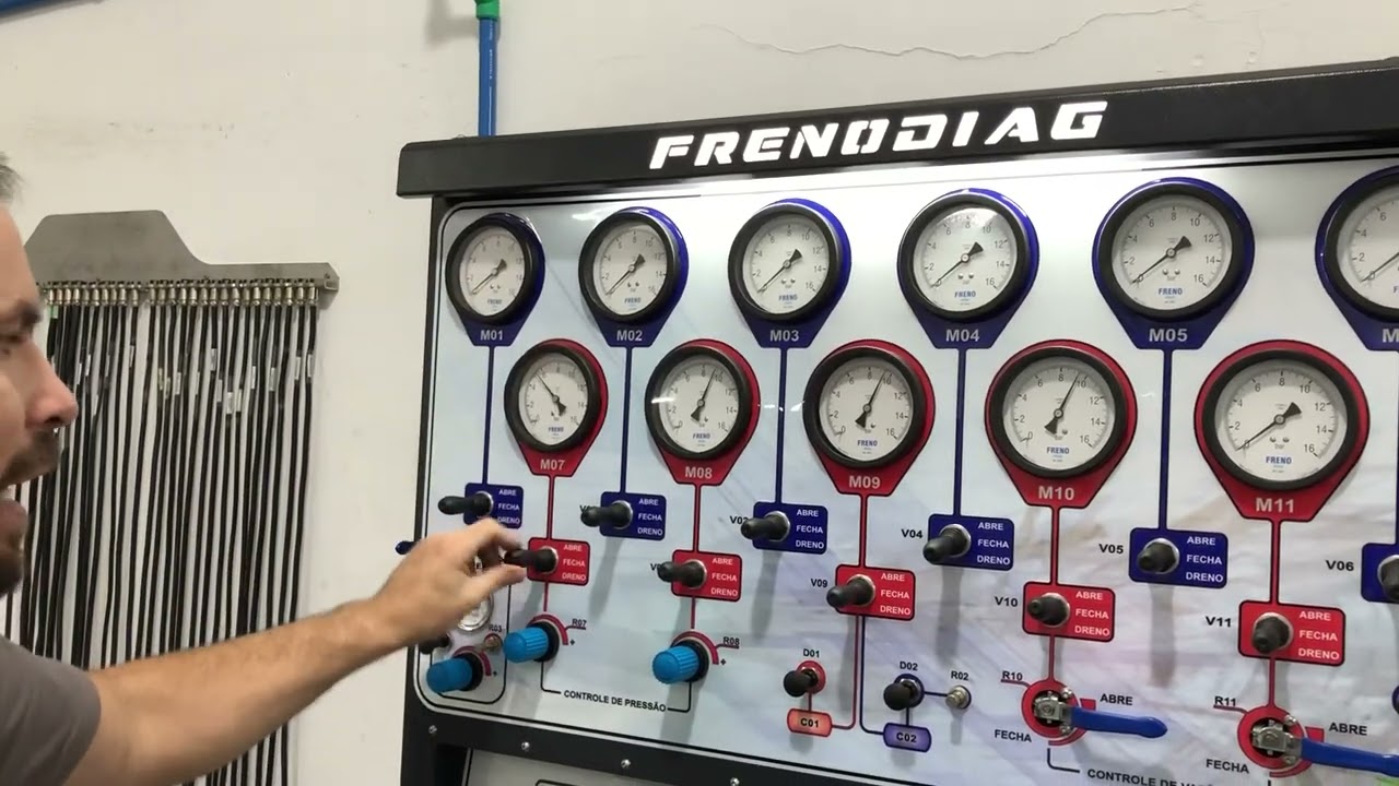 Multiteste Touchscreen - Teste da Válvula Distribuidora EBS Knorr Conector Quadrado