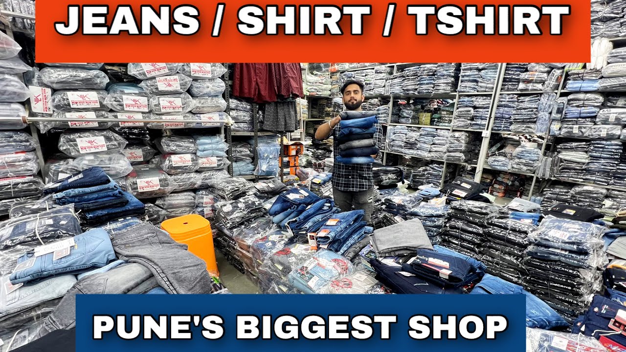 Biggest Wholesale Market in Pune / RAMESH COLLECTION MENS JEANS SHIRTS TSHIRT