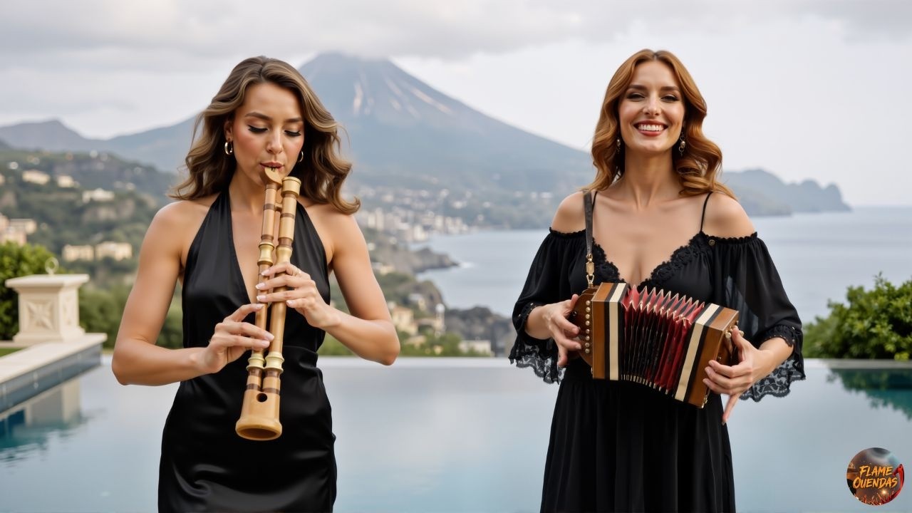 Elegant Flamenco Guitar, Accordion & Flute Fusion — Astonishing Harmony