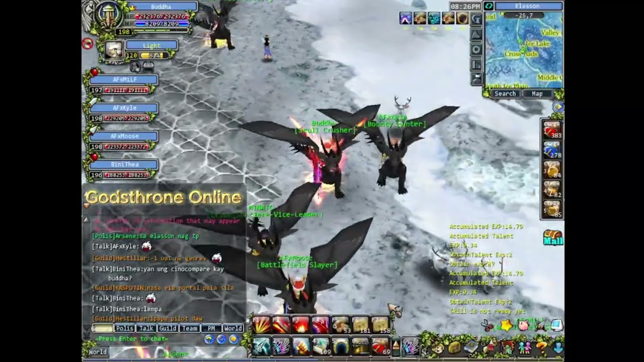 Godsthrone Online AthensFinest Guild Vs Malevolence + 300 Guild