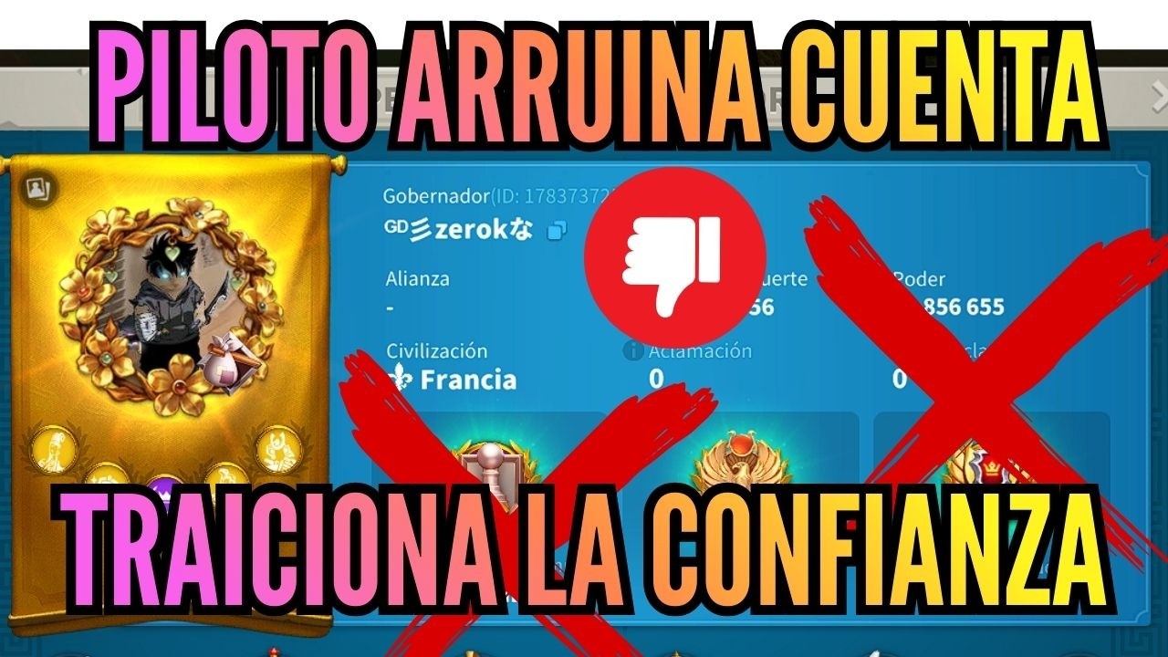 PILOTO DESMANTELA CUENTA - DESMONTA EQUIPAMIENTO, BORRA LAS TROPAS - POR NO DEVOLVERLA - ROK