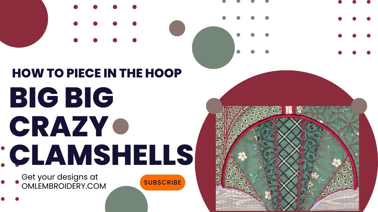 OML Embroidery Live!  Big Big Crazy Clamshells Quilt Block