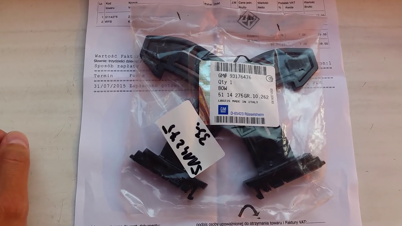 Opel Astra G - GM 93176476 zawias ogranicznik uchwyt zaczep schowka schowek  | ForumWiedzy