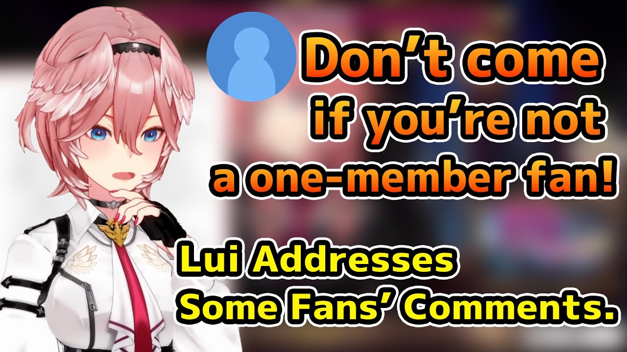 Can’t I come if I’m not a one-member fan? Lui Addresses Some Fans’ Comments.【Lui Takane / hololive】