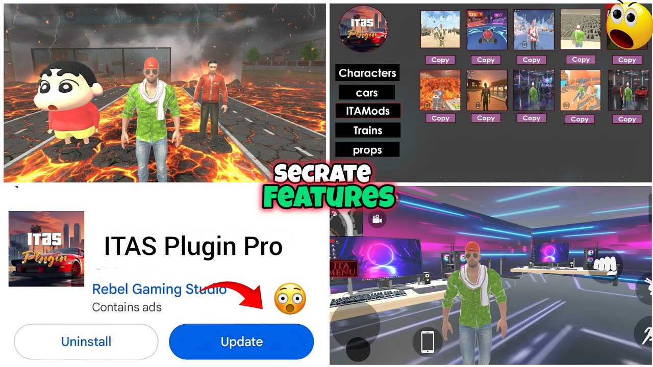 Indian Theft Aura Simulator New Update | ITAS Plugin Add | Top 10 ITA MODES | New Challenge Update 