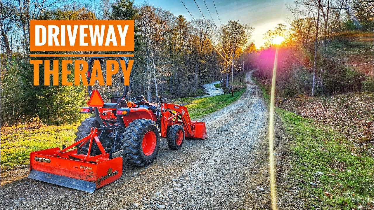 Fixing a Gravel Driveway with Compact Tractor and Box Blade