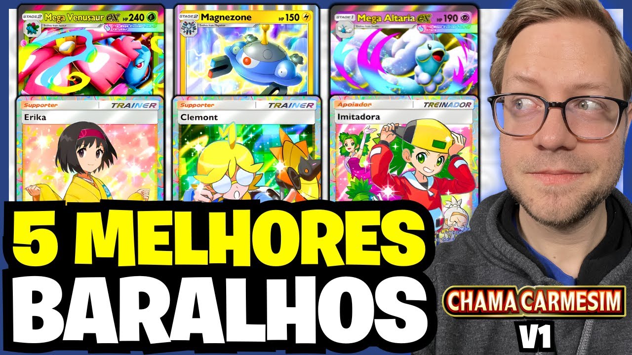 O META MUDOU!! TOP 5 DECKS de Pokémon TCG Pocket | Chama Carmesim 1