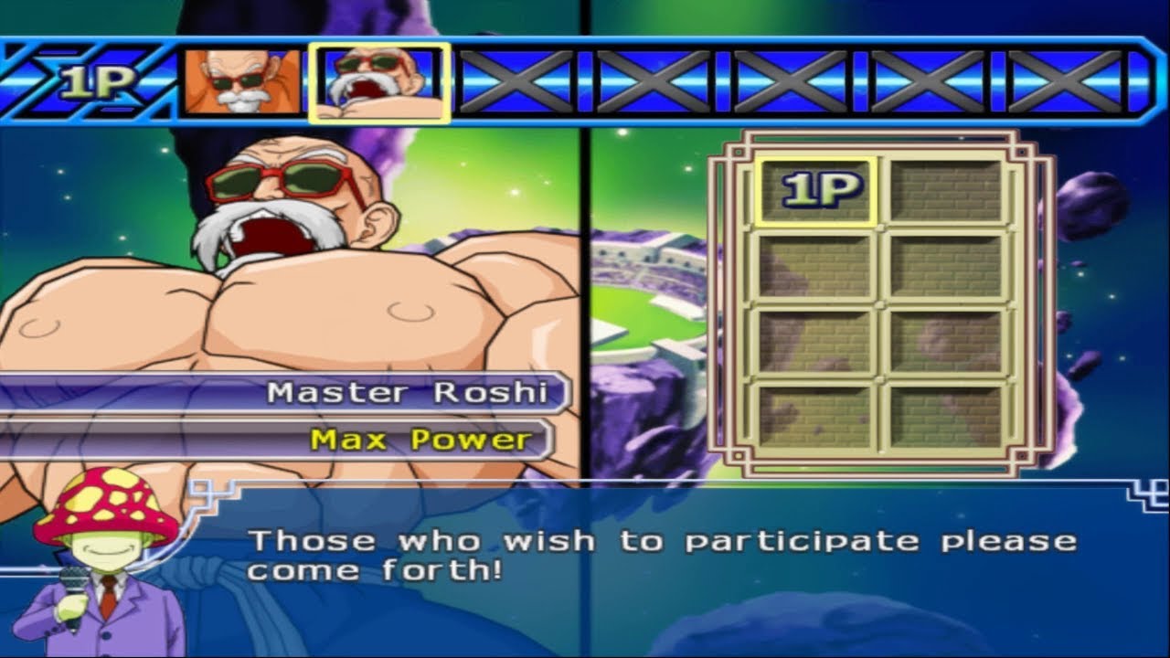 DBZ: Budokai Tenkaichi 3 (PS2) walkthrough - Master Roshi (Max Power)
